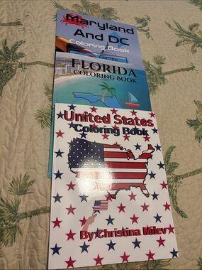 United States Coloring Book by Christina Milev - Patriotic Red, White & Blue